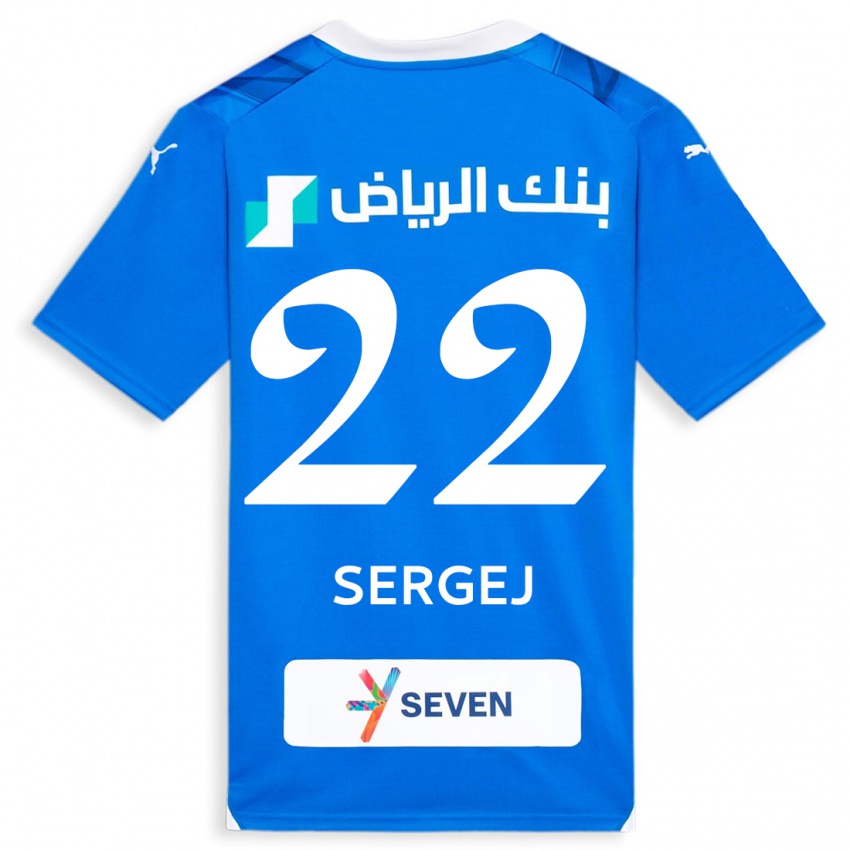 Mujer Camiseta Sergej Milinkovic-Savic #22 Azul 1ª Equipación 2023/24 La Camisa Chile