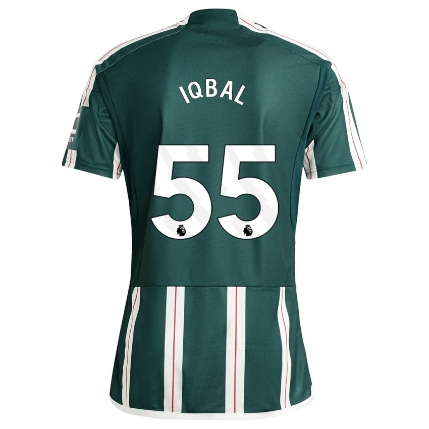Mujer Camiseta Zidane Iqbal #55 Verde Oscuro 2ª Equipación 2023/24 La Camisa Chile