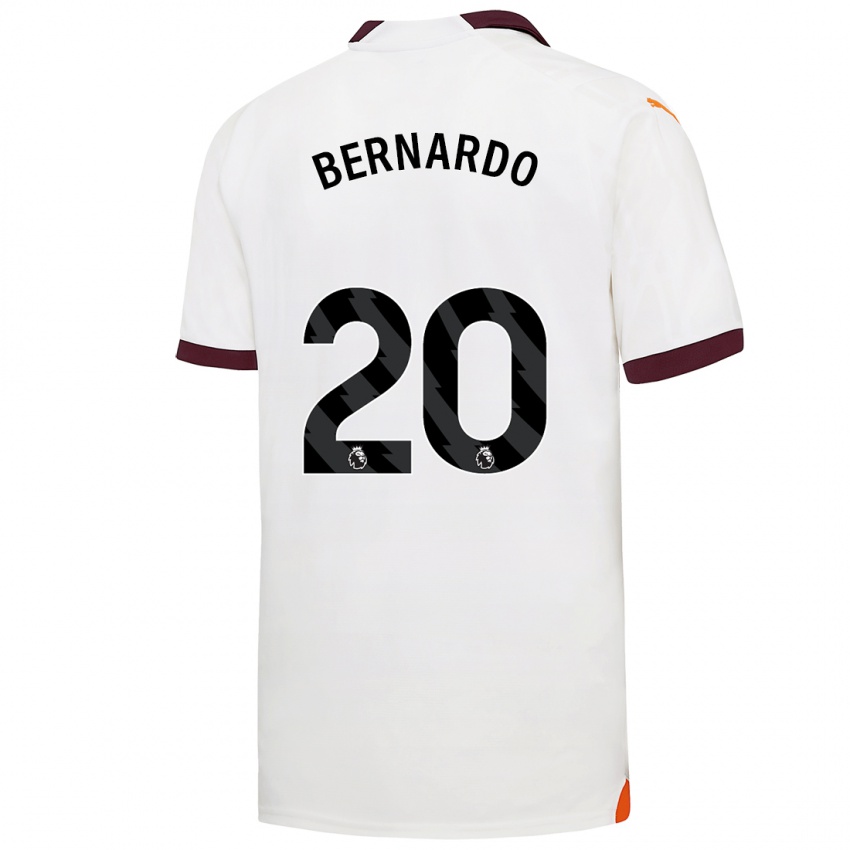 Mujer Camiseta Bernardo Silva #20 Blanco 2ª Equipación 2023/24 La Camisa Chile