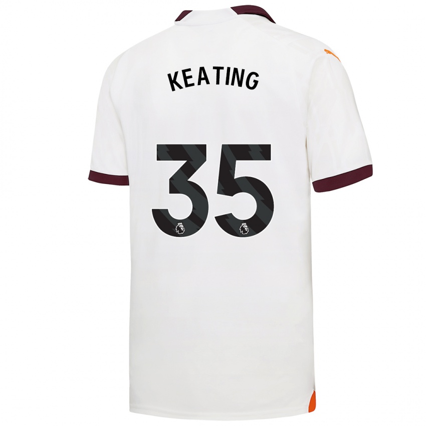 Mujer Camiseta Khiara Keating #35 Blanco 2ª Equipación 2023/24 La Camisa Chile