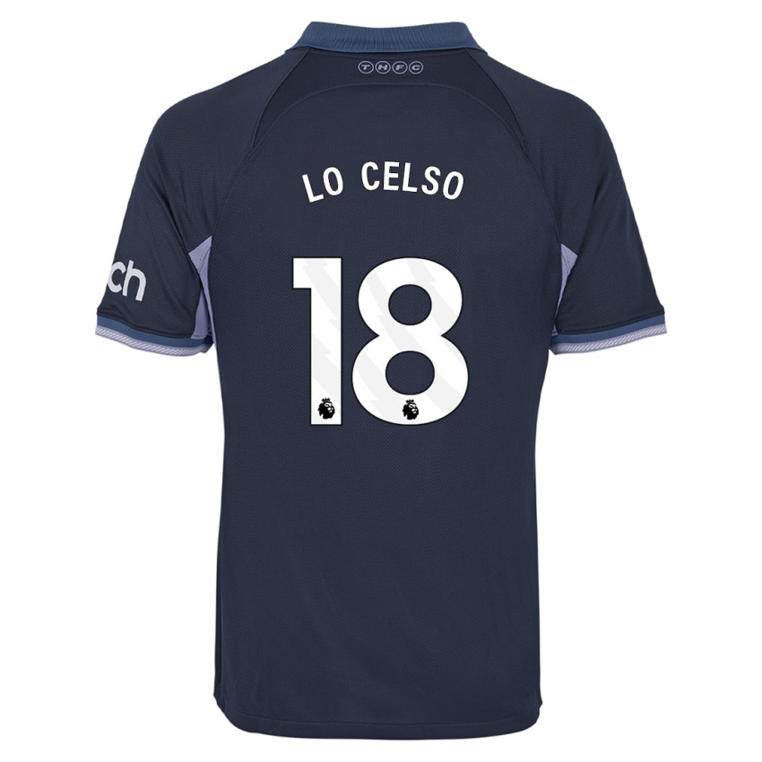 Mujer Camiseta Giovani Lo Celso #18 Azul Oscuro 2ª Equipación 2023/24 La Camisa Chile