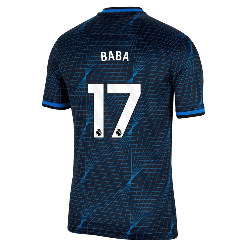 Mujer Camiseta Abdul-Rahman Baba #17 Azul Oscuro 2ª Equipación 2023/24 La Camisa Chile