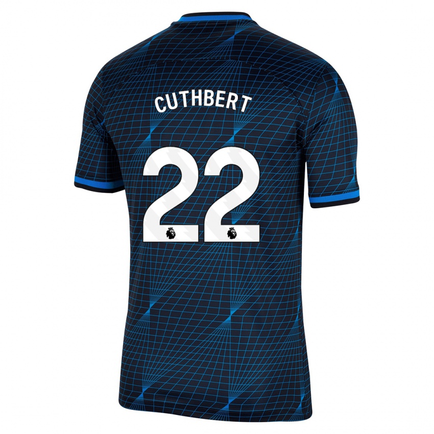 Mujer Camiseta Erin Cuthbert #22 Azul Oscuro 2ª Equipación 2023/24 La Camisa Chile