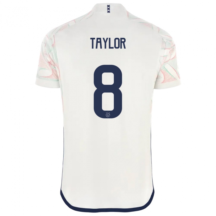 Mujer Camiseta Kenneth Taylor #8 Blanco 2ª Equipación 2023/24 La Camisa Chile
