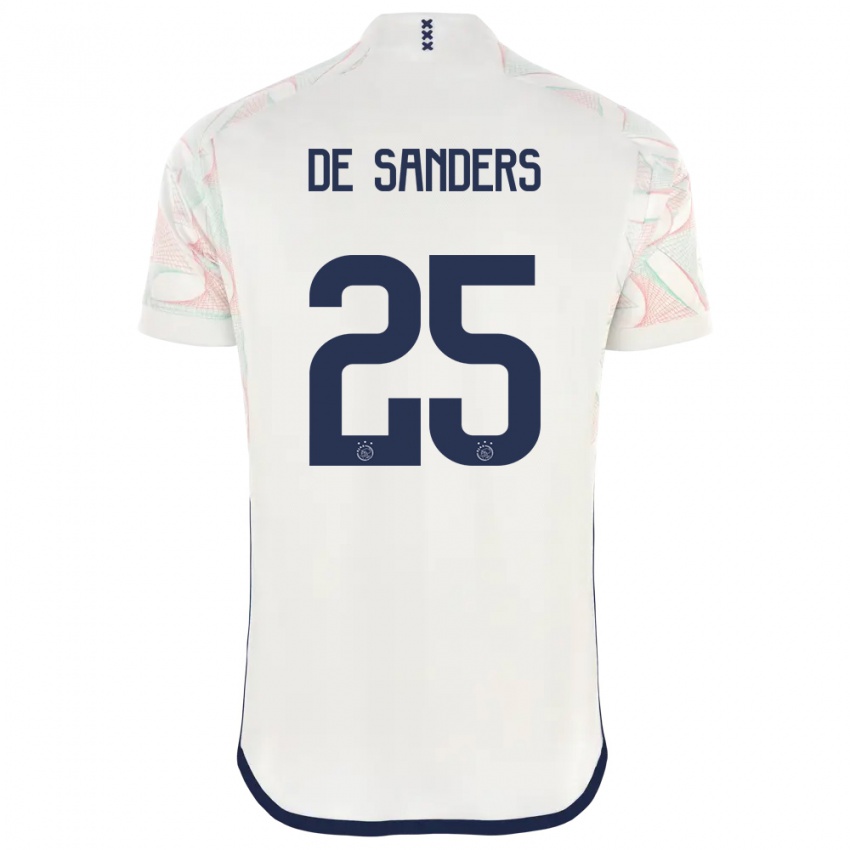 Mujer Camiseta Kay-Lee De Sanders #25 Blanco 2ª Equipación 2023/24 La Camisa Chile