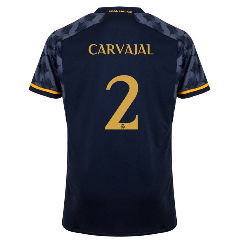 Mujer Camiseta Daniel Carvajal #2 Azul Oscuro 2ª Equipación 2023/24 La Camisa Chile