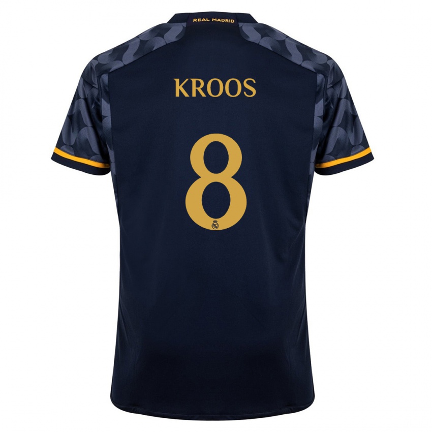 Mujer Camiseta Toni Kroos #8 Azul Oscuro 2ª Equipación 2023/24 La Camisa Chile