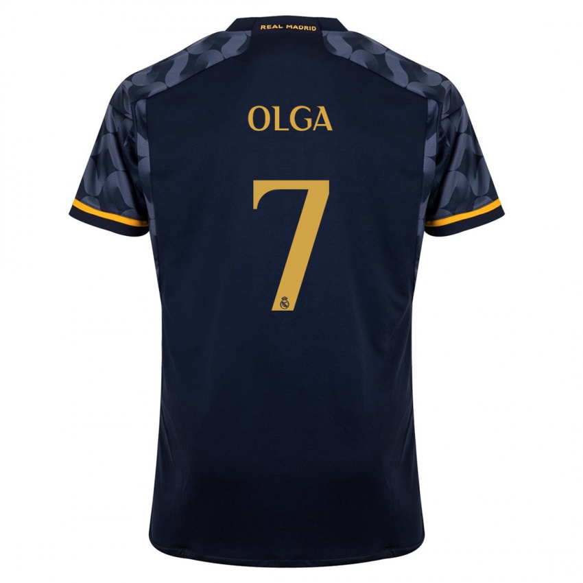 Mujer Camiseta Olga Carmona #7 Azul Oscuro 2ª Equipación 2023/24 La Camisa Chile