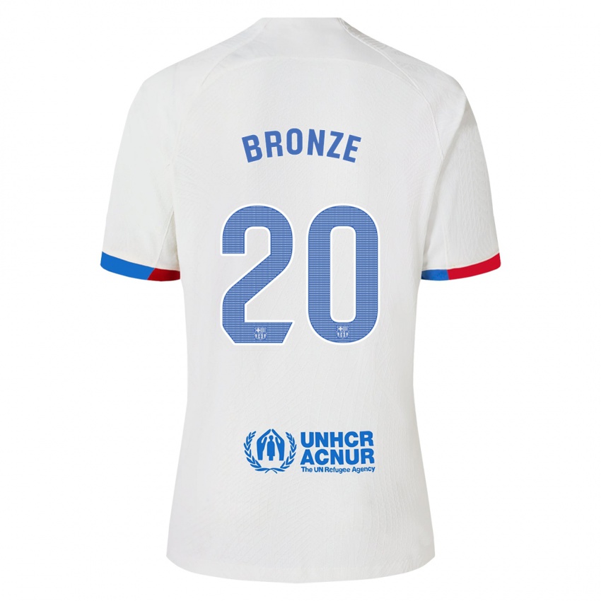 Mujer Camiseta Lucy Bronze #20 Blanco 2ª Equipación 2023/24 La Camisa Chile