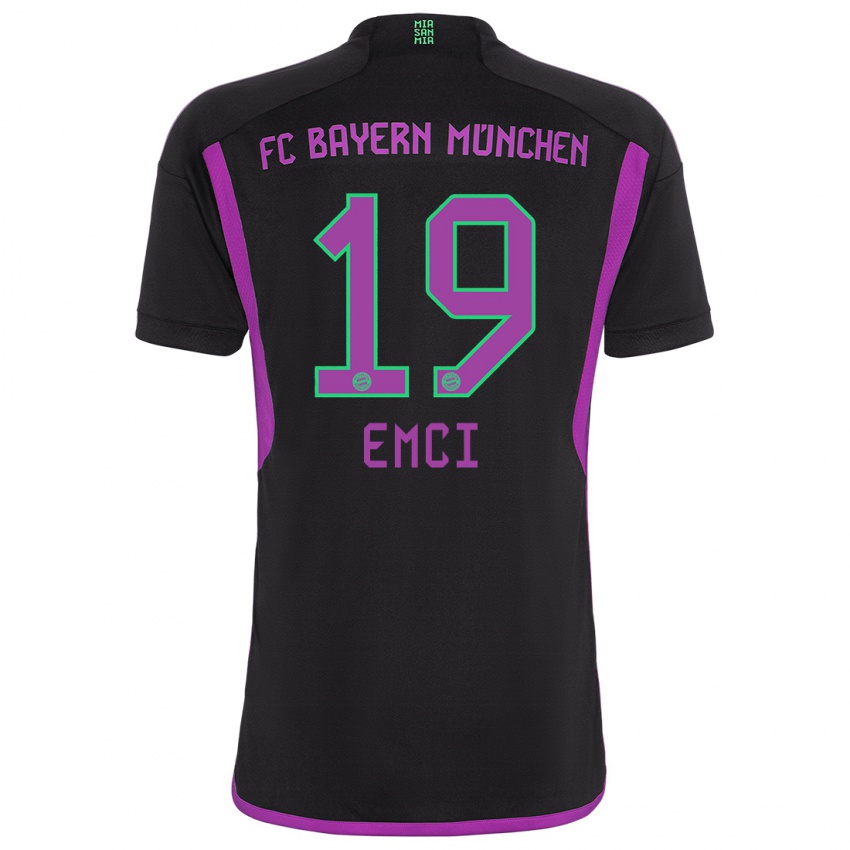 Mujer Camiseta Ben Emci #19 Negro 2ª Equipación 2023/24 La Camisa Chile
