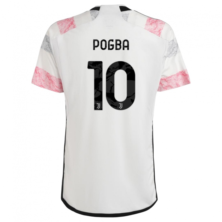 Mujer Camiseta Paul Pogba #10 Blanco Rosa 2ª Equipación 2023/24 La Camisa Chile