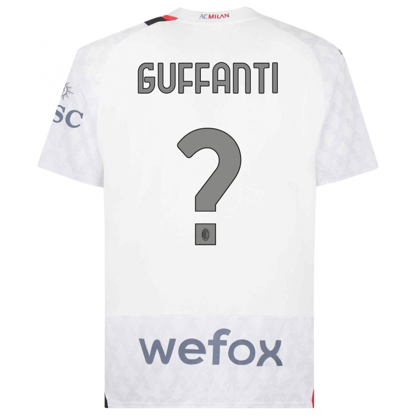 Mujer Camiseta Alessandro Guffanti #0 Blanco 2ª Equipación 2023/24 La Camisa Chile