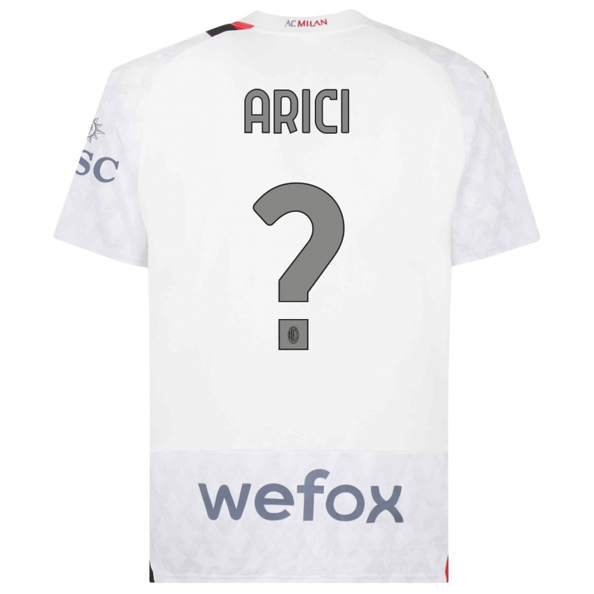 Mujer Camiseta Alberto Arici #0 Blanco 2ª Equipación 2023/24 La Camisa Chile