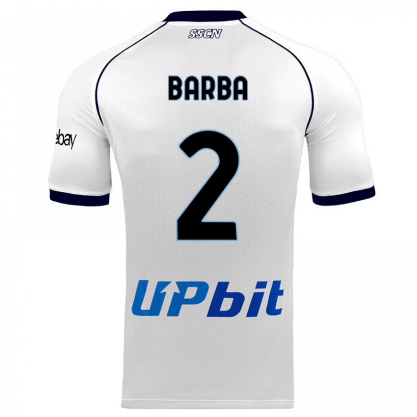 Mujer Camiseta Benedetto Barba #2 Blanco 2ª Equipación 2023/24 La Camisa Chile