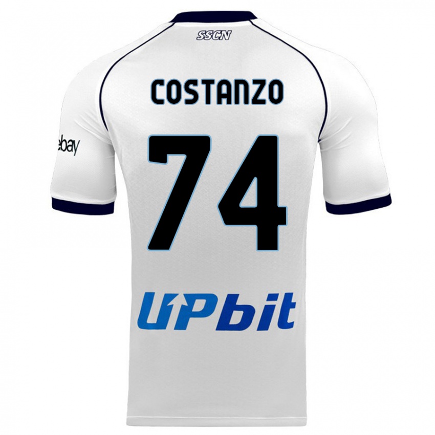 Mujer Camiseta Davide Costanzo #74 Blanco 2ª Equipación 2023/24 La Camisa Chile