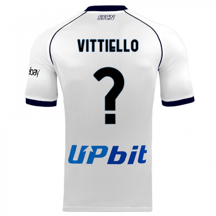 Mujer Camiseta Antonio Vittiello #0 Blanco 2ª Equipación 2023/24 La Camisa Chile