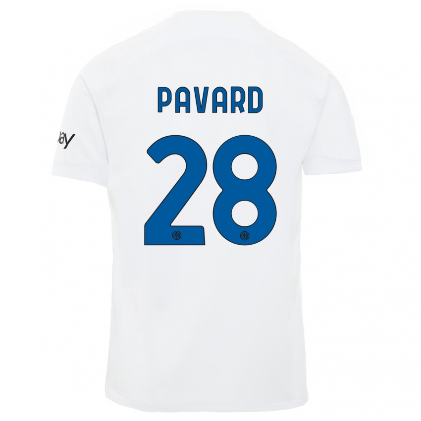 Mujer Camiseta Benjamin Pavard #28 Blanco 2ª Equipación 2023/24 La Camisa Chile