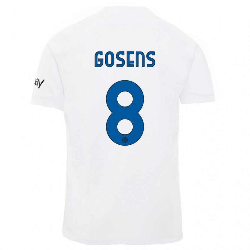 Mujer Camiseta Robin Gosens #8 Blanco 2ª Equipación 2023/24 La Camisa Chile