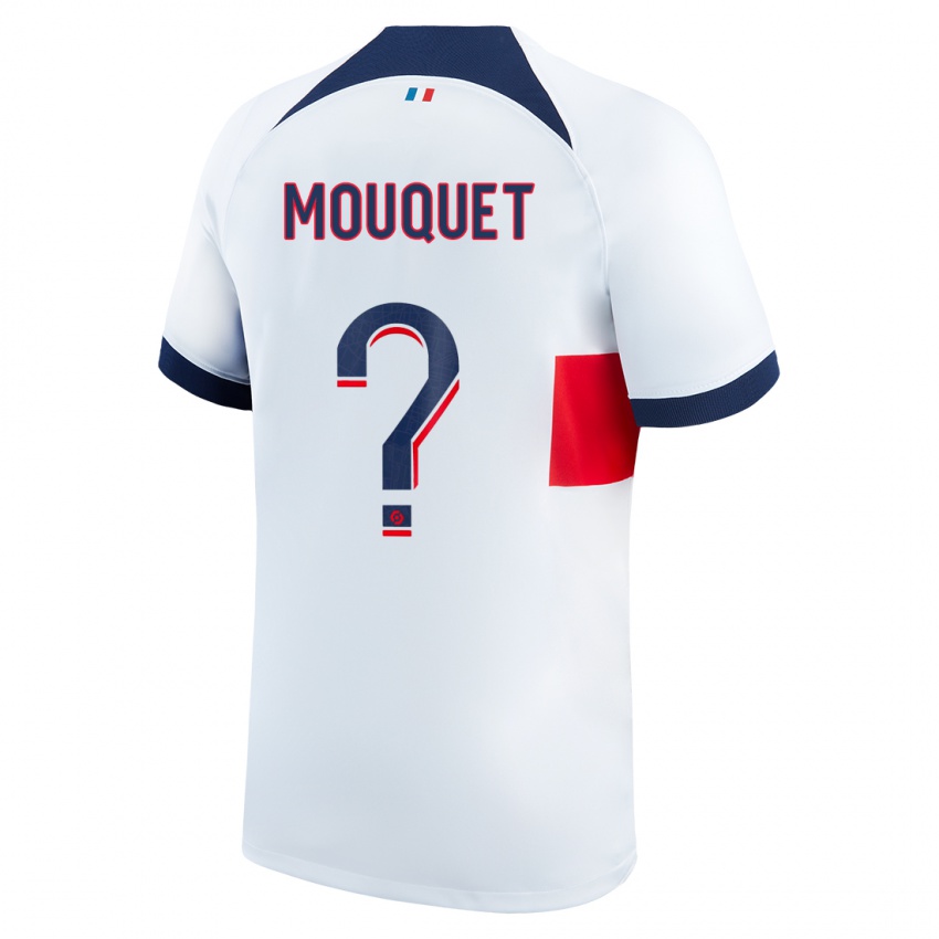 Mujer Camiseta Louis Mouquet #0 Blanco 2ª Equipación 2023/24 La Camisa Chile