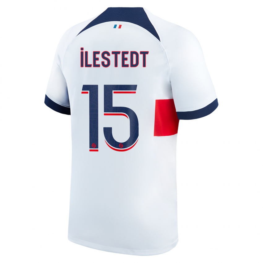 Mujer Camiseta Amanda Ilestedt #15 Blanco 2ª Equipación 2023/24 La Camisa Chile