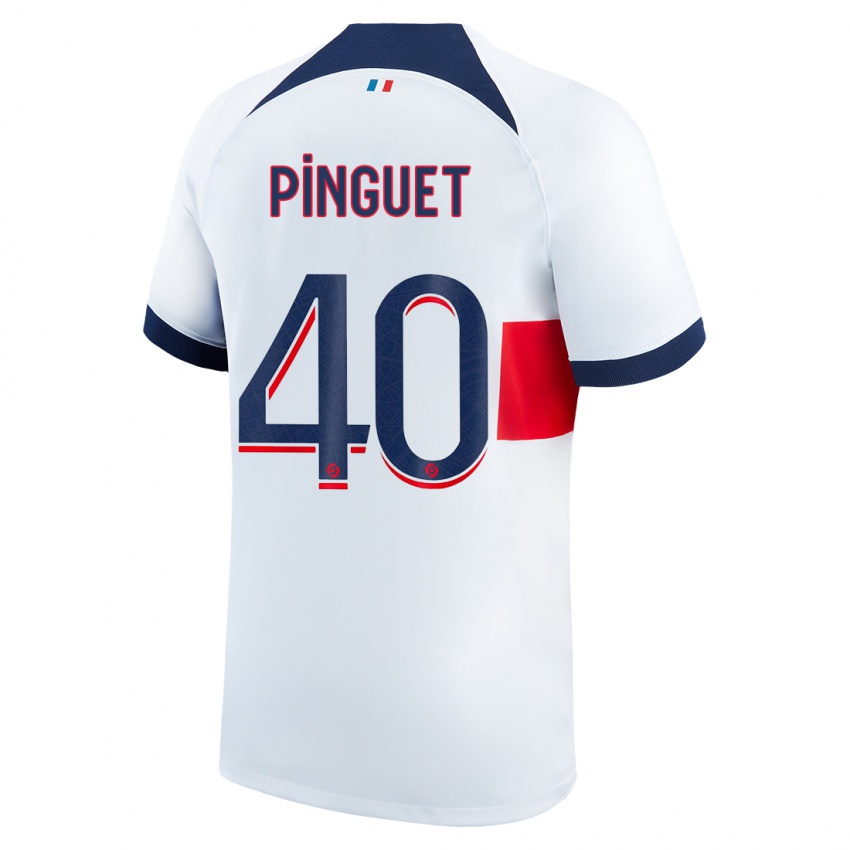 Mujer Camiseta Alice Pinguet #40 Blanco 2ª Equipación 2023/24 La Camisa Chile