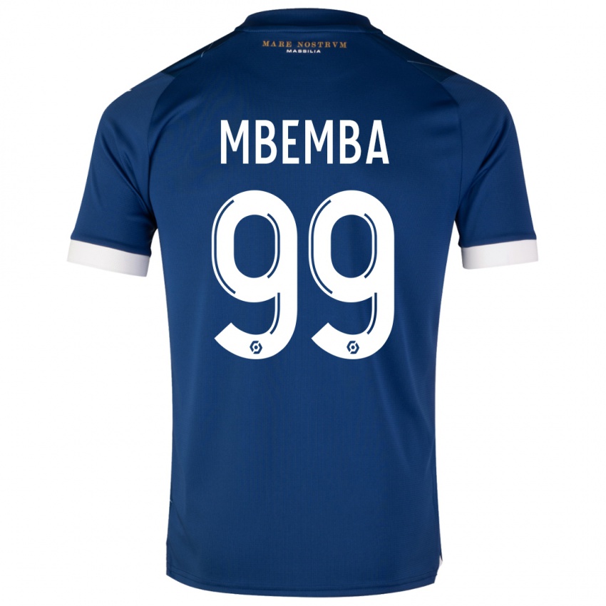 Mujer Camiseta Chancel Mbemba #99 Azul Oscuro 2ª Equipación 2023/24 La Camisa Chile