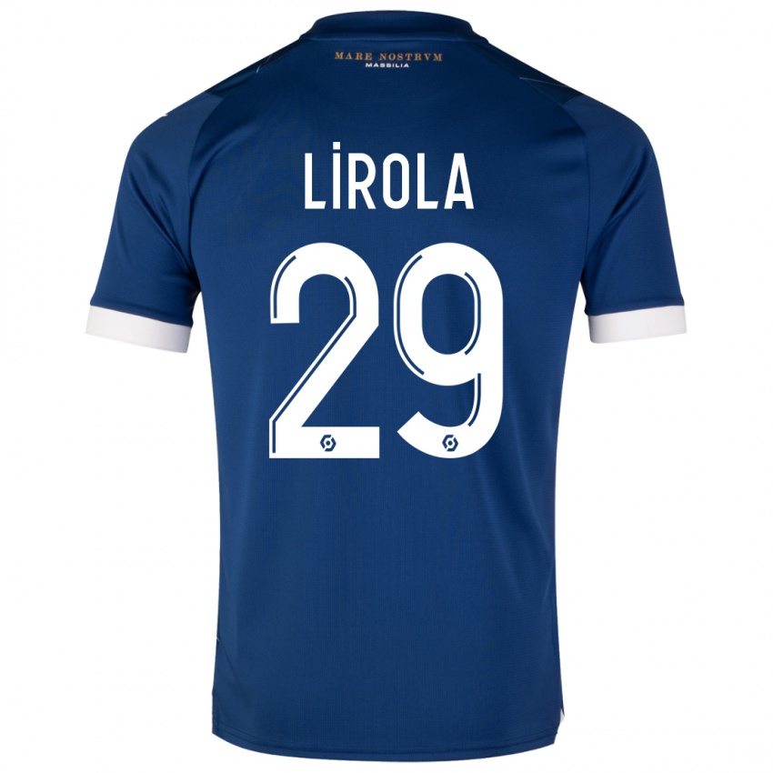 Mujer Camiseta Pol Lirola #29 Azul Oscuro 2ª Equipación 2023/24 La Camisa Chile