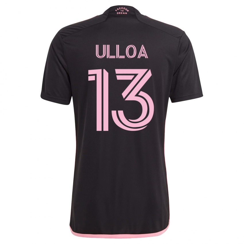 Mujer Camiseta Víctor Ulloa #13 Negro 2ª Equipación 2023/24 La Camisa Chile