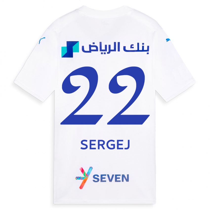 Mujer Camiseta Sergej Milinkovic-Savic #22 Blanco 2ª Equipación 2023/24 La Camisa Chile