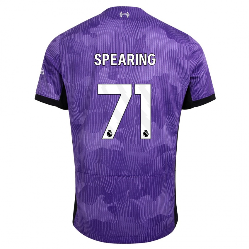 Mujer Camiseta Jay Spearing #71 Púrpura Equipación Tercera 2023/24 La Camisa Chile