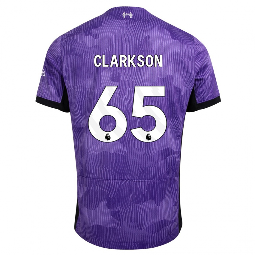 Mujer Camiseta Leighton Clarkson #65 Púrpura Equipación Tercera 2023/24 La Camisa Chile