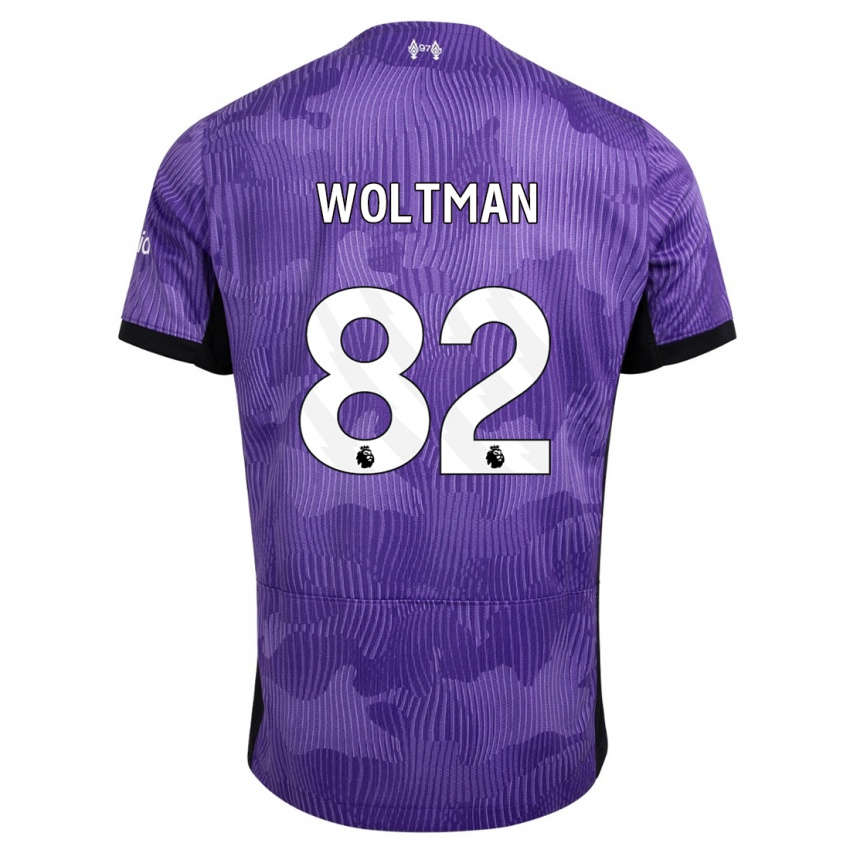 Mujer Camiseta Max Woltman #82 Púrpura Equipación Tercera 2023/24 La Camisa Chile