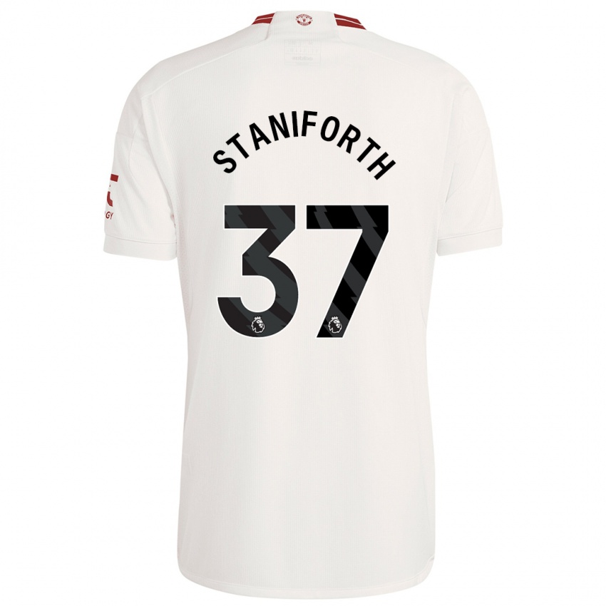 Mujer Camiseta Lucy Staniforth #37 Blanco Equipación Tercera 2023/24 La Camisa Chile