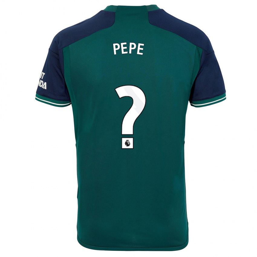 Mujer Camiseta Nicolas Pepe #0 Verde Equipación Tercera 2023/24 La Camisa Chile