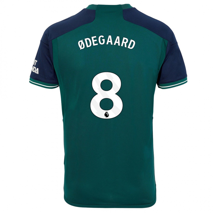 Mujer Camiseta Martin Odegaard #8 Verde Equipación Tercera 2023/24 La Camisa Chile