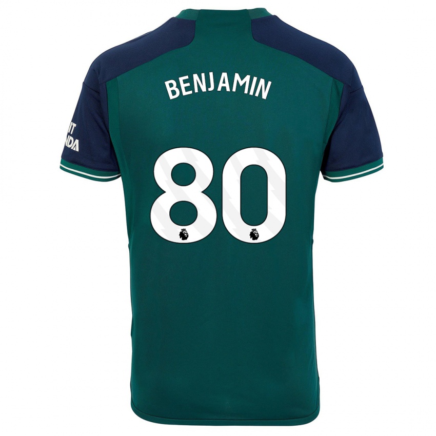 Mujer Camiseta Omari Benjamin #80 Verde Equipación Tercera 2023/24 La Camisa Chile