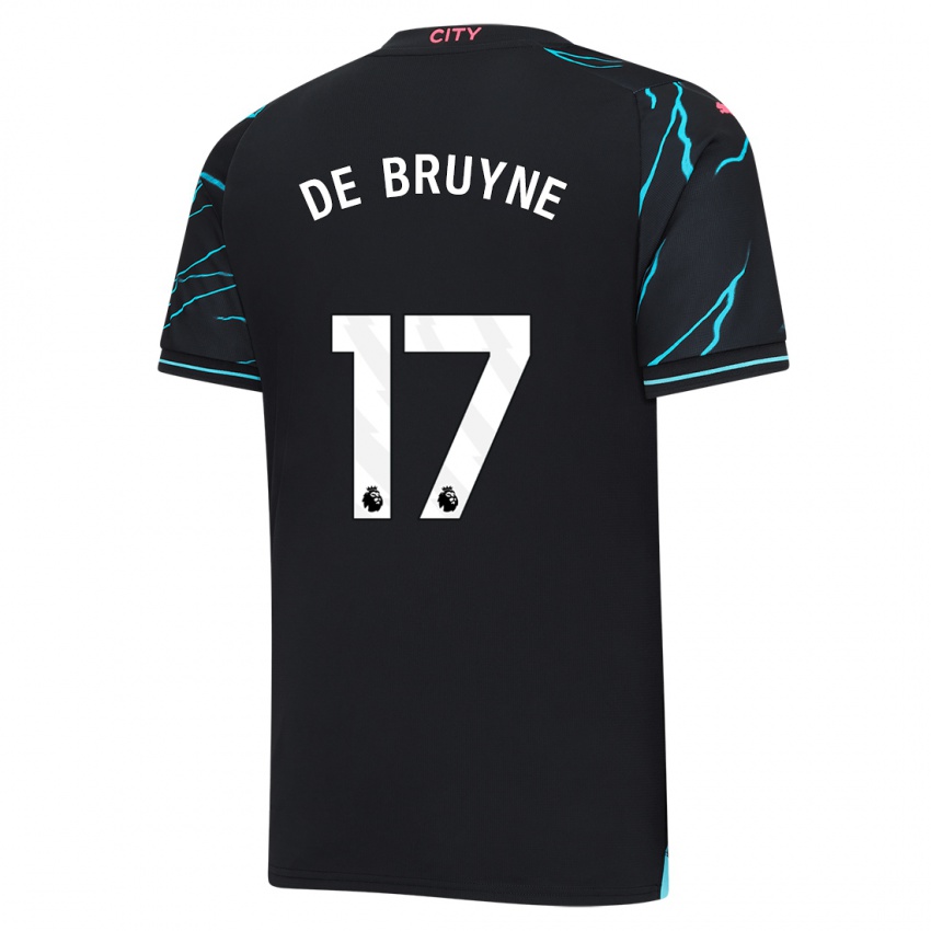 Mujer Camiseta Kevin De Bruyne #17 Azul Oscuro Equipación Tercera 2023/24 La Camisa Chile