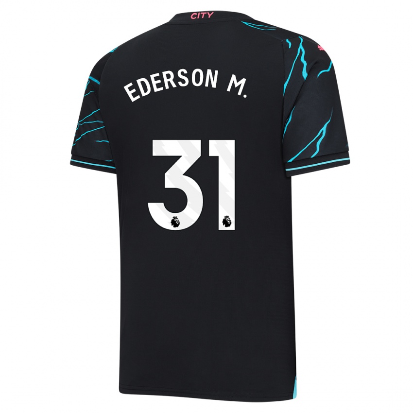 Mujer Camiseta Ederson Moraes #31 Azul Oscuro Equipación Tercera 2023/24 La Camisa Chile