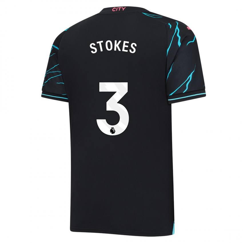 Mujer Camiseta Demi Stokes #3 Azul Oscuro Equipación Tercera 2023/24 La Camisa Chile