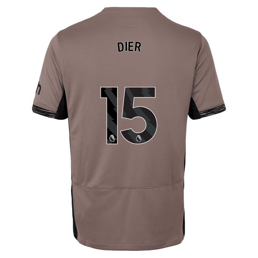 Mujer Camiseta Eric Dier #15 Beige Obscuro Equipación Tercera 2023/24 La Camisa Chile