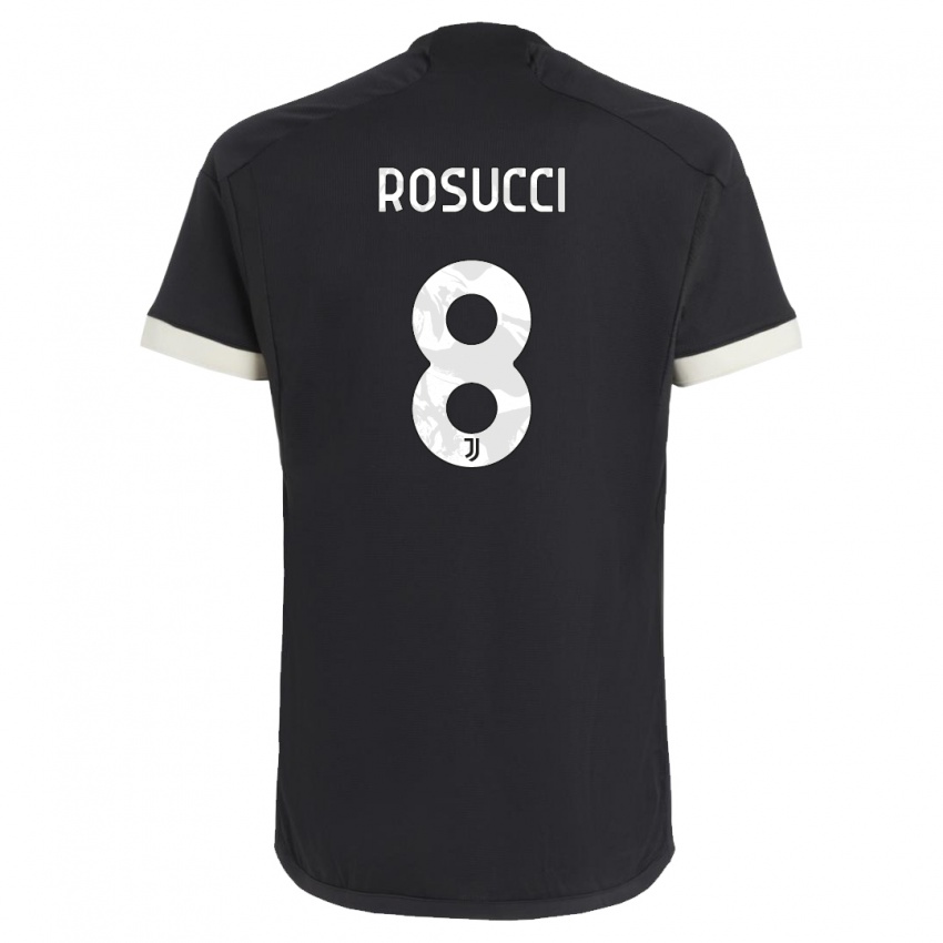 Mujer Camiseta Martina Rosucci #8 Negro Equipación Tercera 2023/24 La Camisa Chile