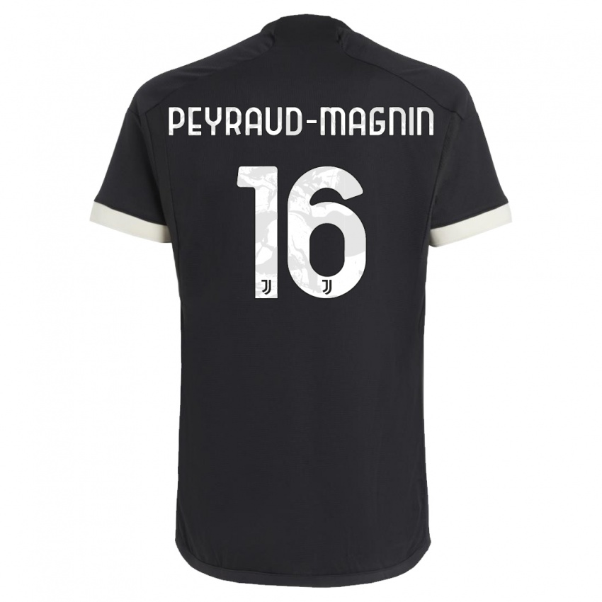 Mujer Camiseta Pauline Peyraud-Magnin #16 Negro Equipación Tercera 2023/24 La Camisa Chile