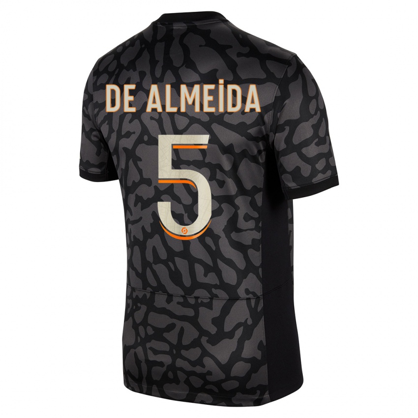 Mujer Camiseta Elisa De Almeida #5 Negro Equipación Tercera 2023/24 La Camisa Chile