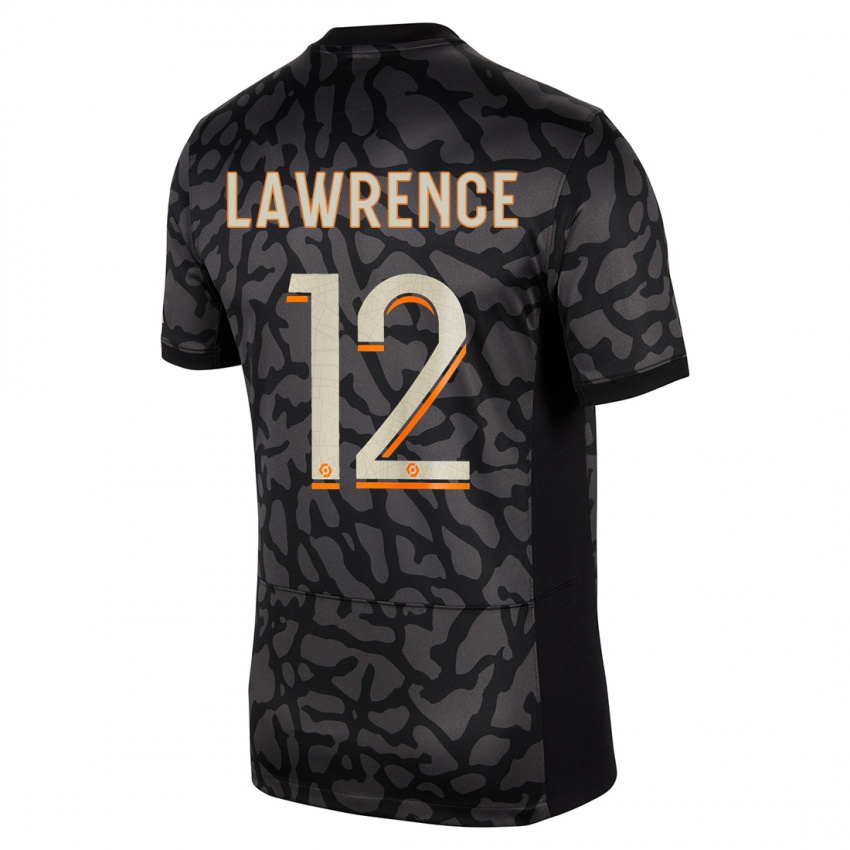 Mujer Camiseta Ashley Lawrence #12 Negro Equipación Tercera 2023/24 La Camisa Chile