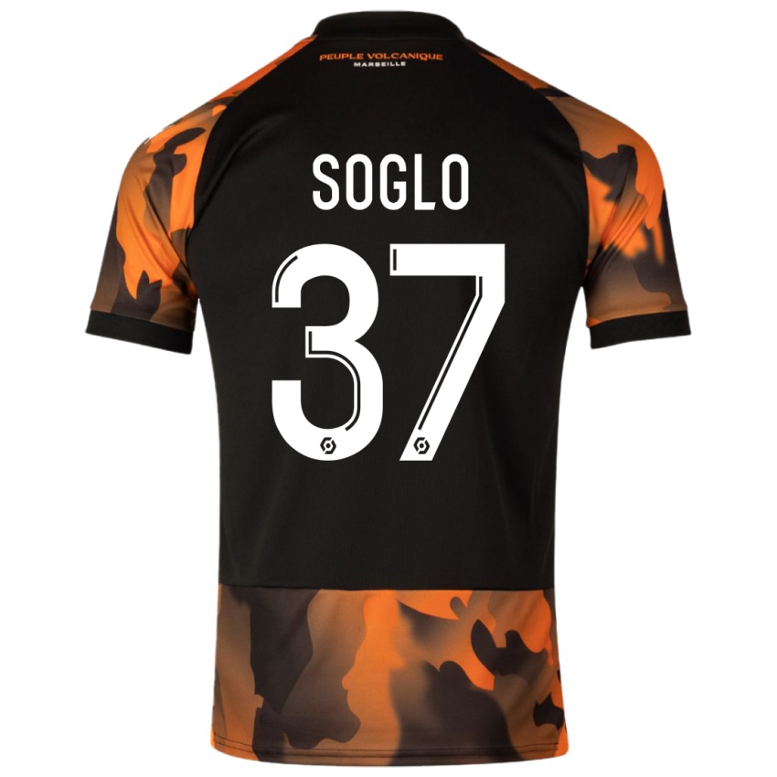 Mujer Camiseta Emran Soglo #37 Negro Naranja Equipación Tercera 2023/24 La Camisa Chile