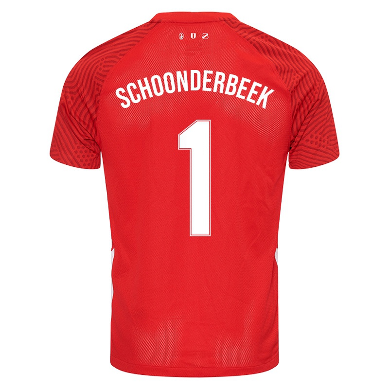 Niño Camiseta Sharon Schoonderbeek #1 Rojo 1ª Equipación 2021/22 La Camisa Chile