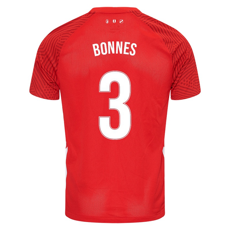 Niño Camiseta Joniek Bonnes #3 Rojo 1ª Equipación 2021/22 La Camisa Chile