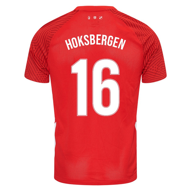 Niño Camiseta Maxime Hoksbergen #16 Rojo 1ª Equipación 2021/22 La Camisa Chile