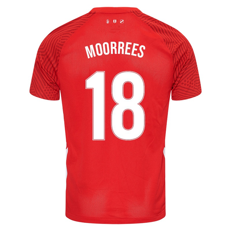 Niño Camiseta Myrthe Moorrees #18 Rojo 1ª Equipación 2021/22 La Camisa Chile