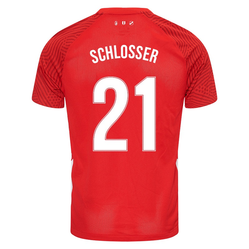 Niño Camiseta Pien Schlosser #21 Rojo 1ª Equipación 2021/22 La Camisa Chile